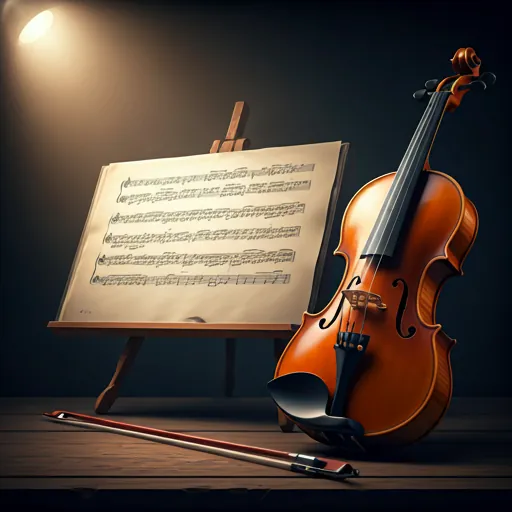 Bản nhạc violin nâng cao trên giá nhạc