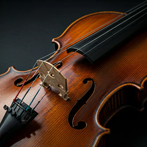 Cận cảnh thân đàn violin cổ
