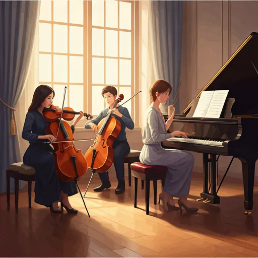 Nhóm nhạc trẻ luyện tập hòa tấu cùng nhau